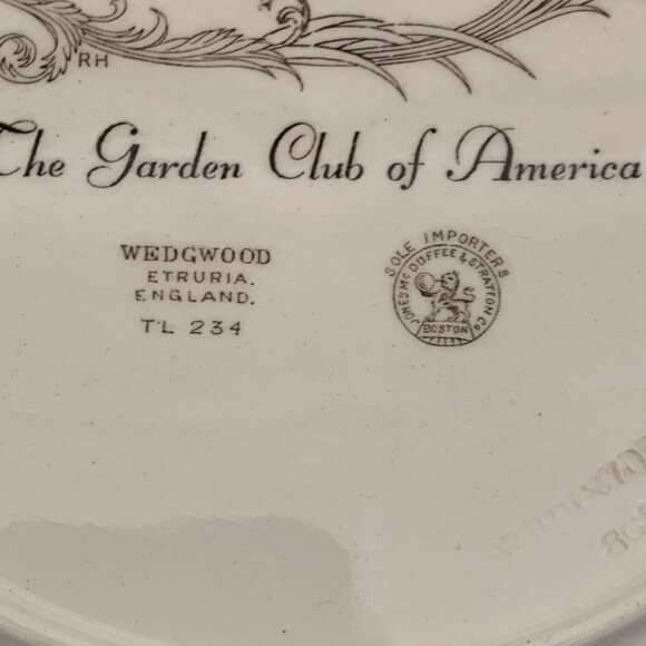 Wedgwood Plate Garden Club of America Types of Gardens Early Italian 10.5" Vtg - Picture 7 of 7